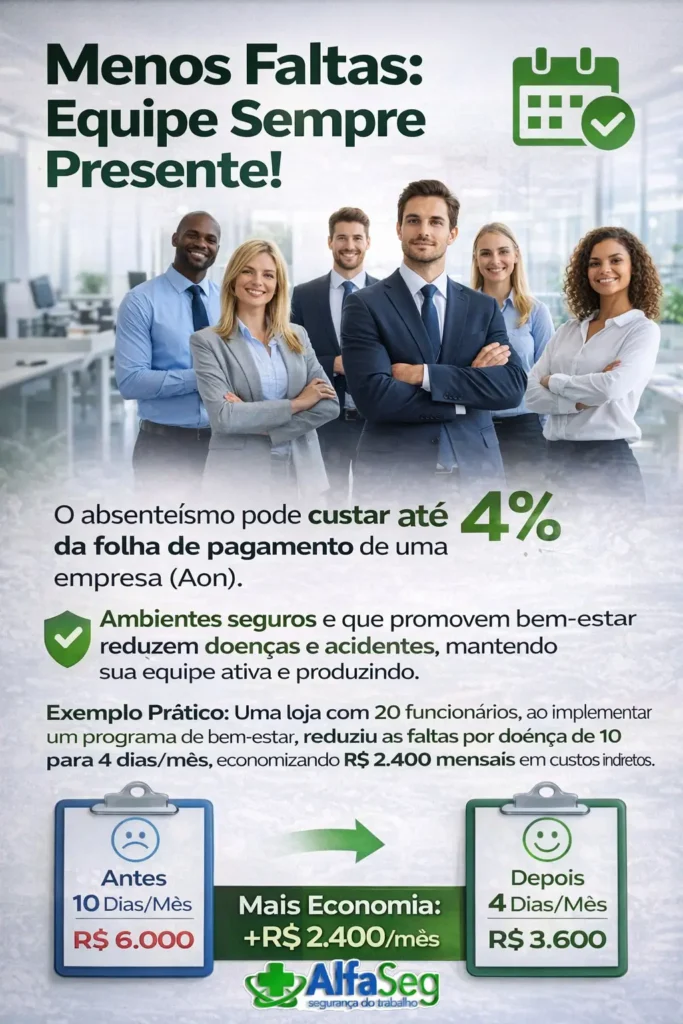 Reduzir absenteísmo gera economia